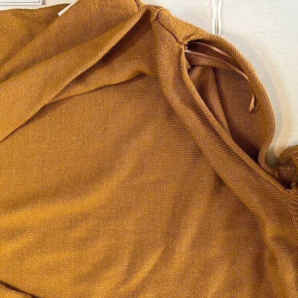 NWT 1.State Sweater XL Caramel Turtleneck Cutout Shoulder Bohochic Casual Cozy* - Picture 6 of 7